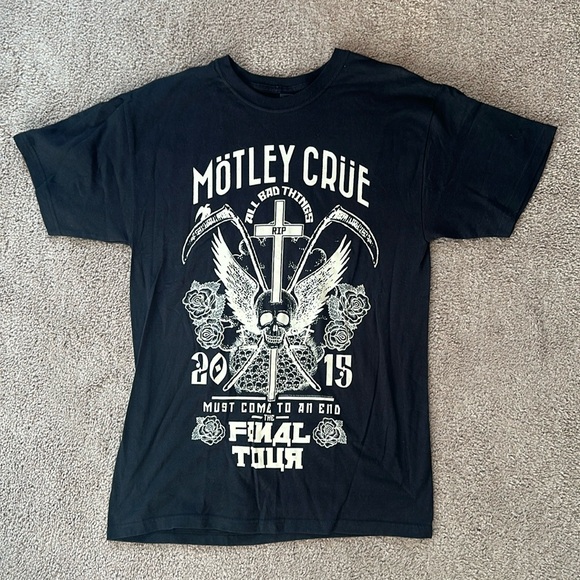 Mötley Crüe all bad things 2015 must come to an end the final tour T-shirt (M) - Picture 1 of 9